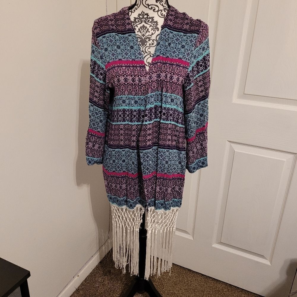 ‎Copperkey kimono open front with Fringe